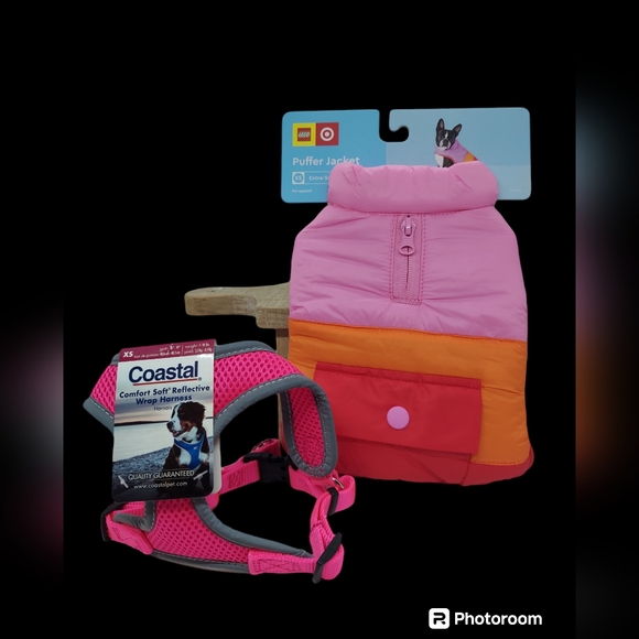 Lego/Target Dog Puffer Jacket/Coastal Reflective Harness Size XS NWT - Picture 1 of 10